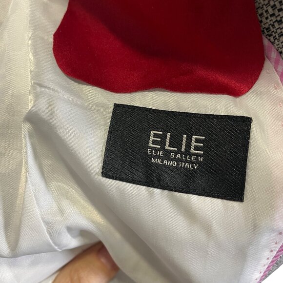 Elie Balleh Boys Gray/Black Textured Button-Front Blazer 8 - Picture 3 of 5